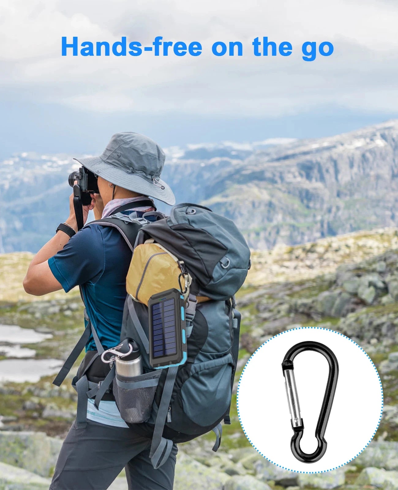 Gaiaray 30000mAh Solar Power Bank, Portable Solar Charger for Outdoor, Camping & Travel